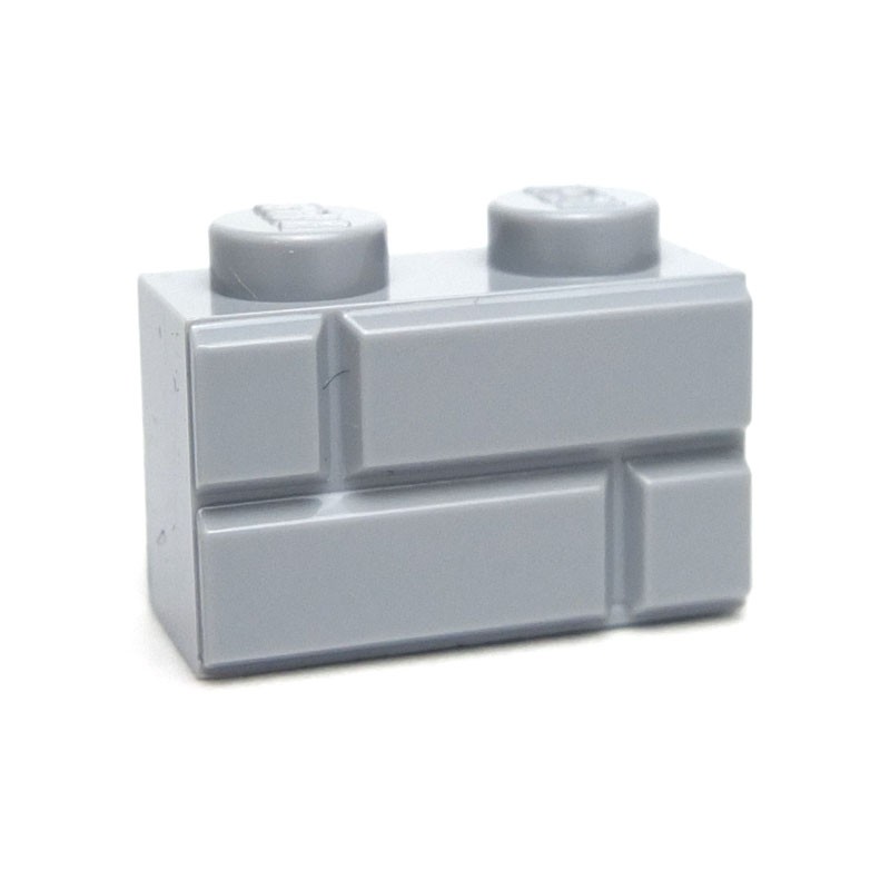 Lego Pièces Détachées Brique 1x2 Modified (with Masonry Profile) Light  Bluish Gray