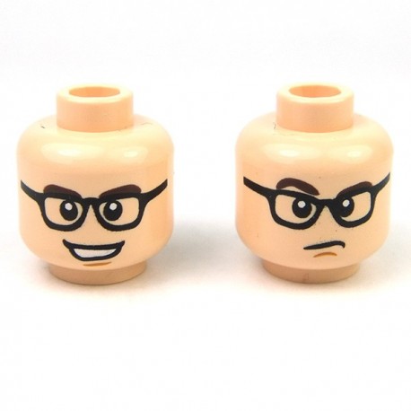 lego face with glasses