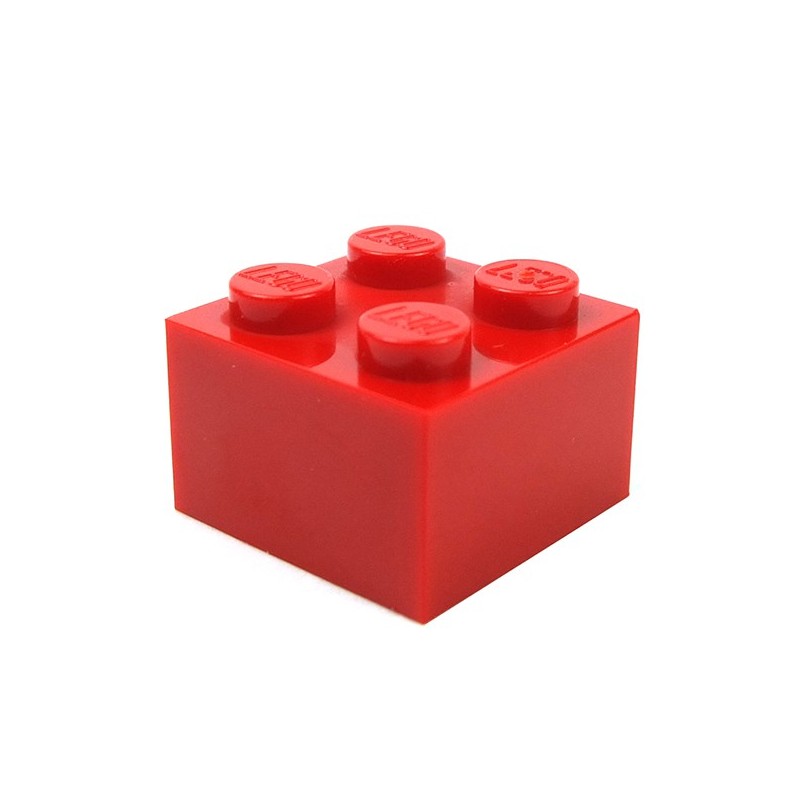 Lego Pièces Détachées Brique 2x2 Rouge