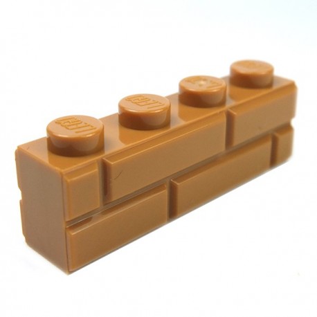 Lego Spare Brick 1x4 Modified Masonry Profile Medium Flesh