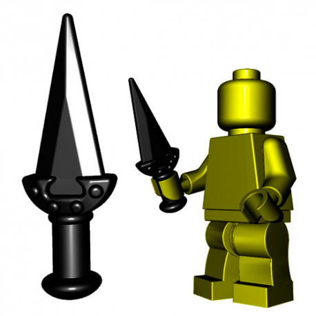 BrickWarriors LEGO Custom Accessoires Dague de Rebel (Noir) Arme