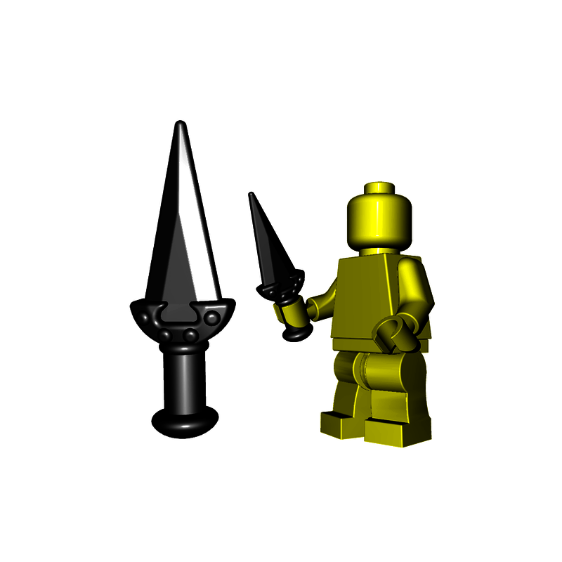 Summen legetøj Vandre BrickWarriors Lego Custom Minifig Accessories Rebel Dagger (Black)