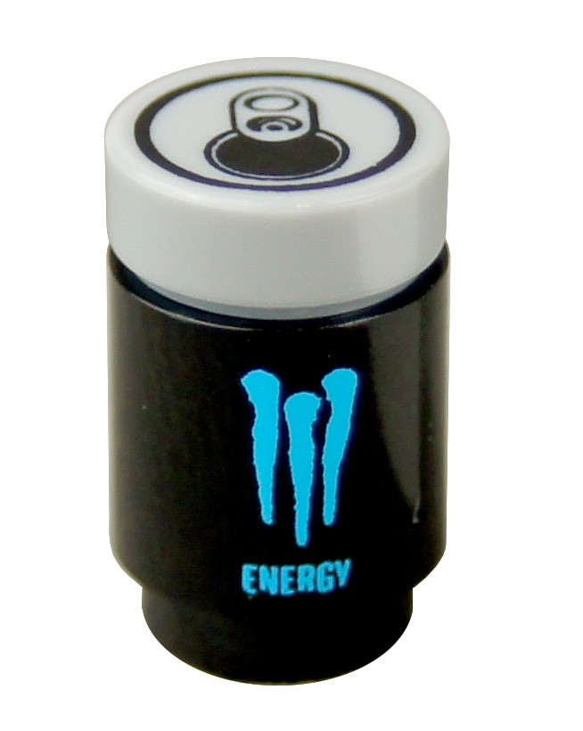 Lego custom BRICKS Custom Minifig Soda Can Creature Energy Drink Blue La Petite Brique