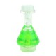 Trans-Clear Flask with Trans-Bright Green Fluid