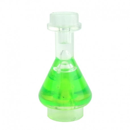 Trans-Clear Flask with Trans-Bright Green Fluid